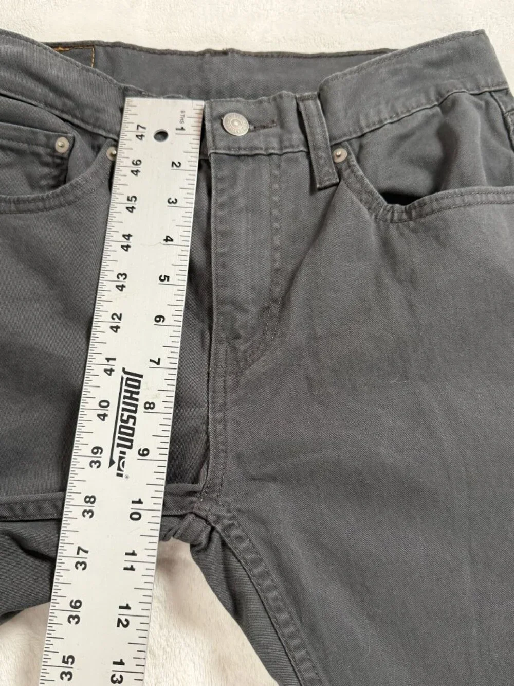 Levi's 502 Mens Black Taper Jeans Size W29 L30 Stretch Cotton Stretch Mid-Rise